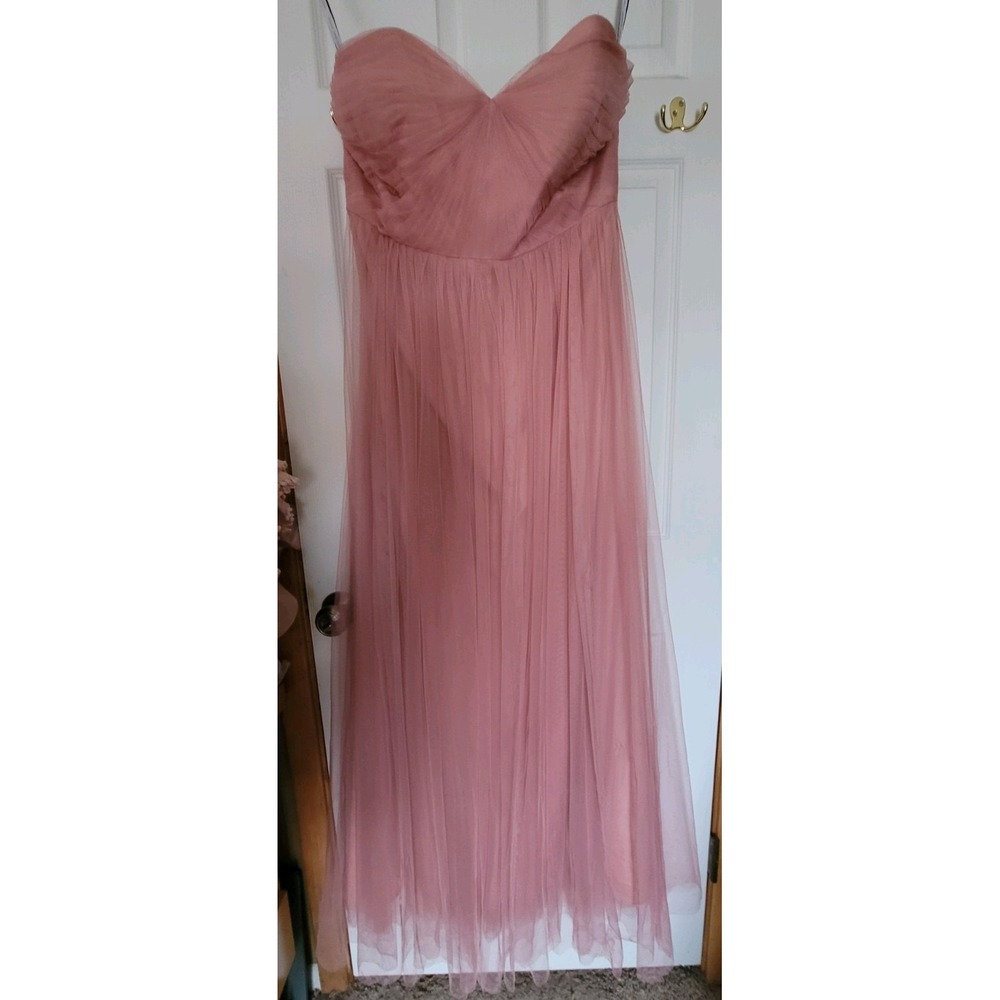 Blush Tulle Maxi Dress Size 18 Formal Prom Bridesmaid Wedding Guest Cottagecore - Picture 3 of 10